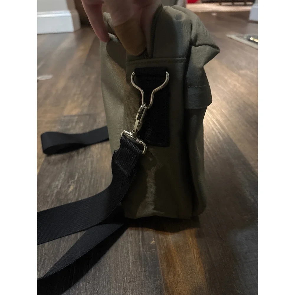 Polo Sport Ralph Lauren Olive Green Crossbody Messenger Bag US-67 Flag